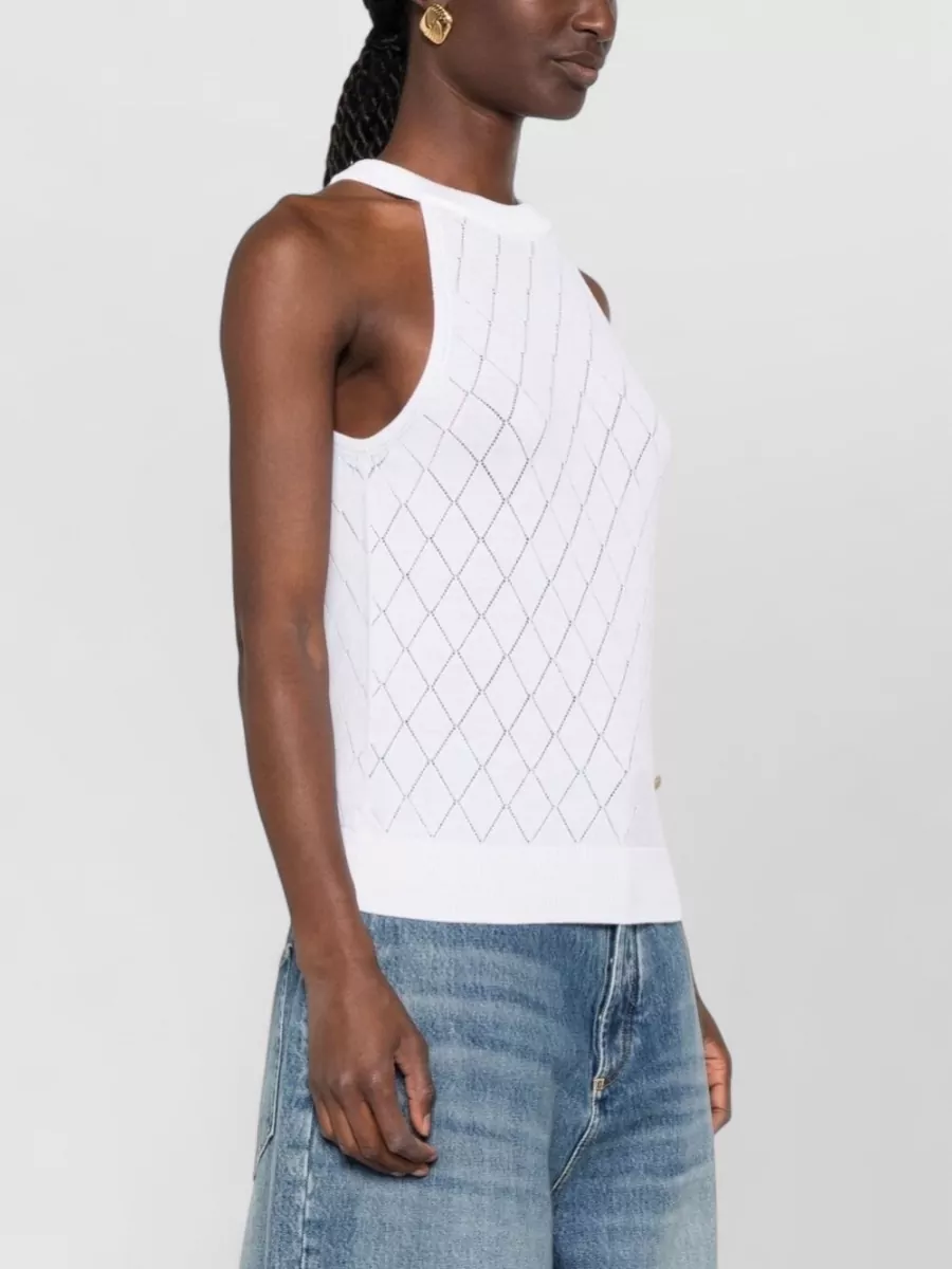 Balmain Wool Sleeveless Knitted Top