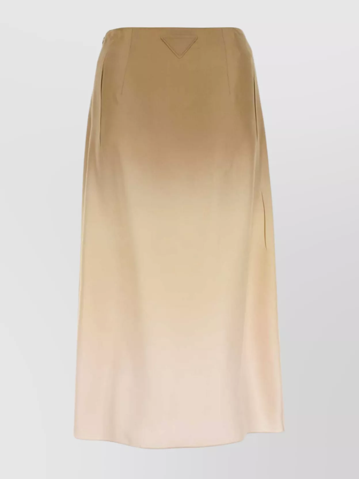 Shop Prada High Waist Silk Skirt With Side Slit