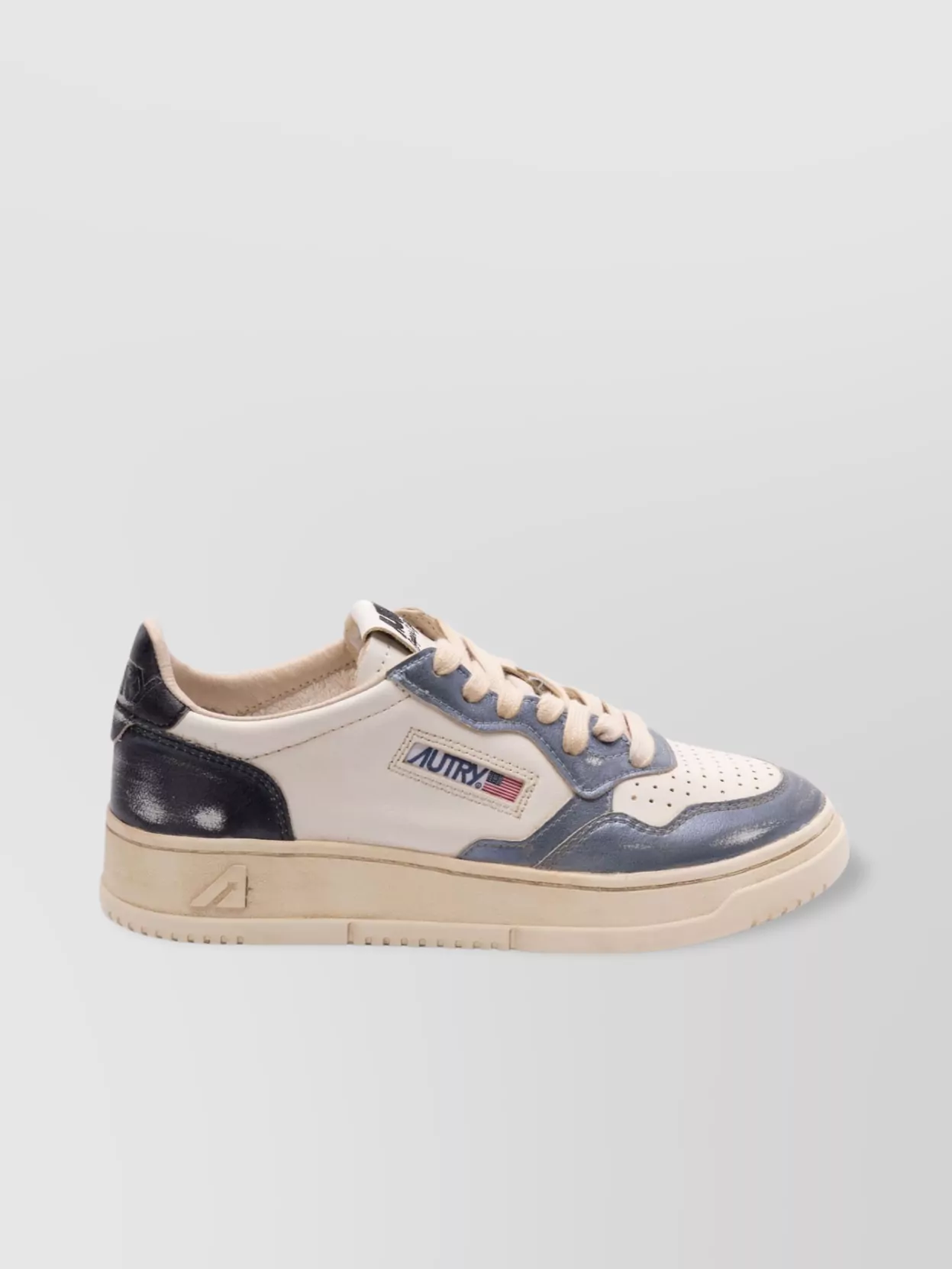 Autry Leather Panelled Sneakers With Perforated Toebox
