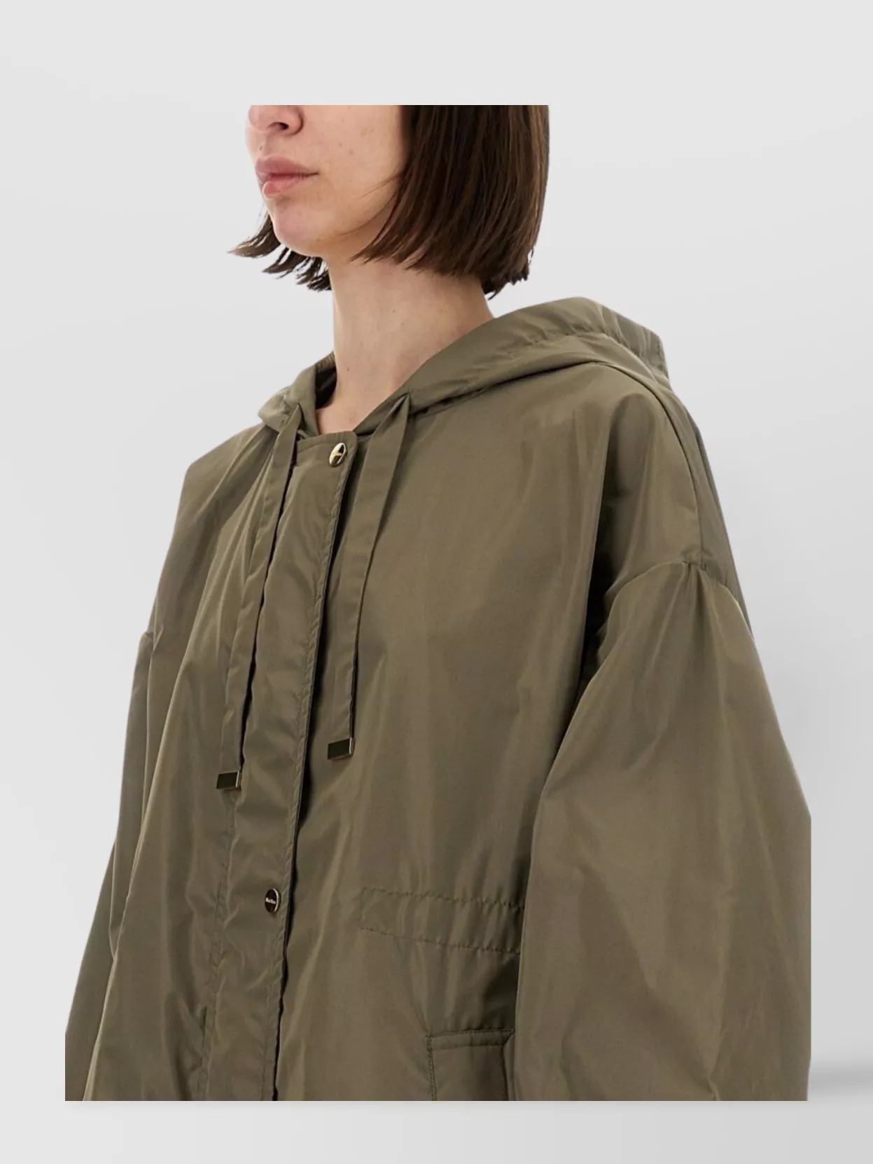 S Max Mara Long Hooded Parka With Drawstring And Pockets
