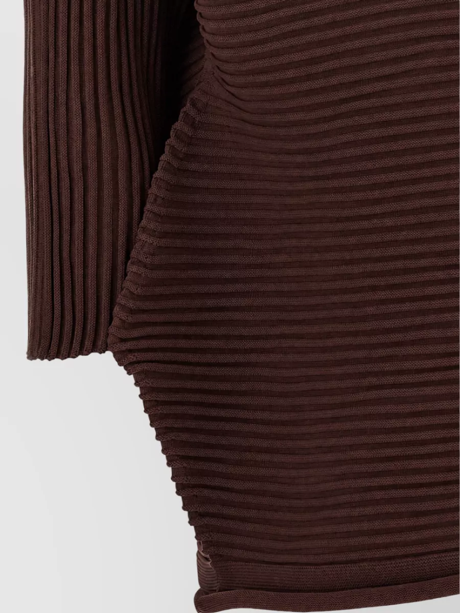 Pleats Please Issey Miyake Ribbed High Neck Jumper