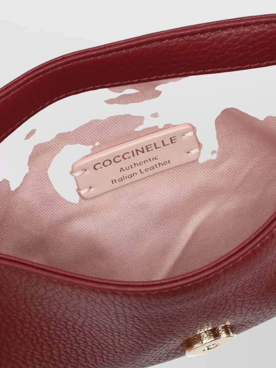 Coccinelle Pebbled Leather Shoulder Bag Single Strap