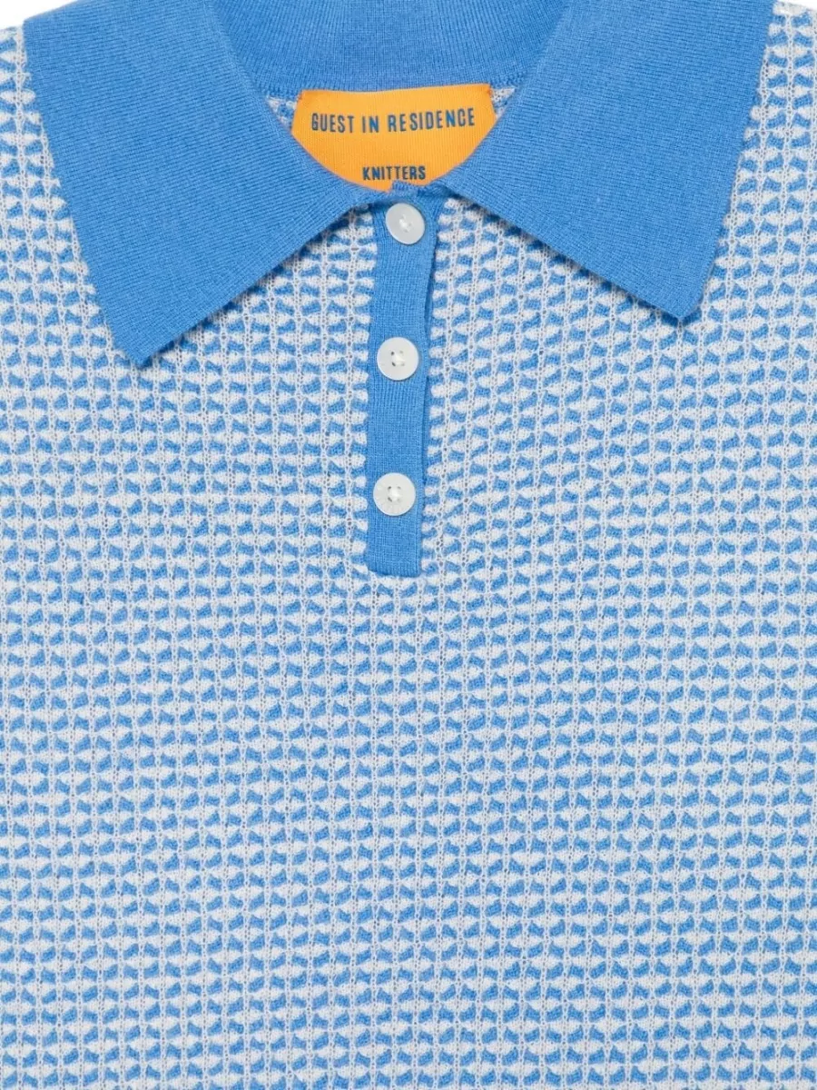 Guest In Residence Cashmere Short Sleeve Polo Shirt