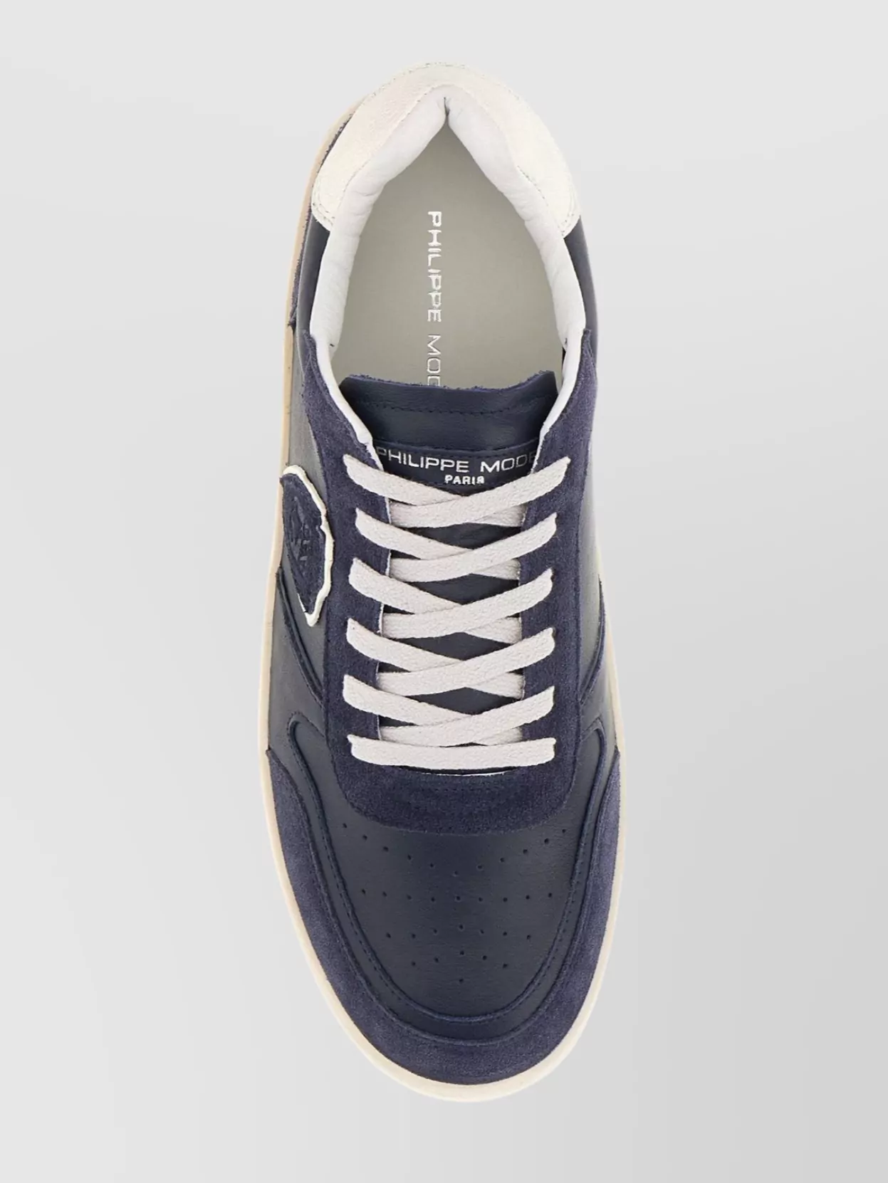Philippe Model Low-Top Leather And Suede Sneakers With Contrast Sole