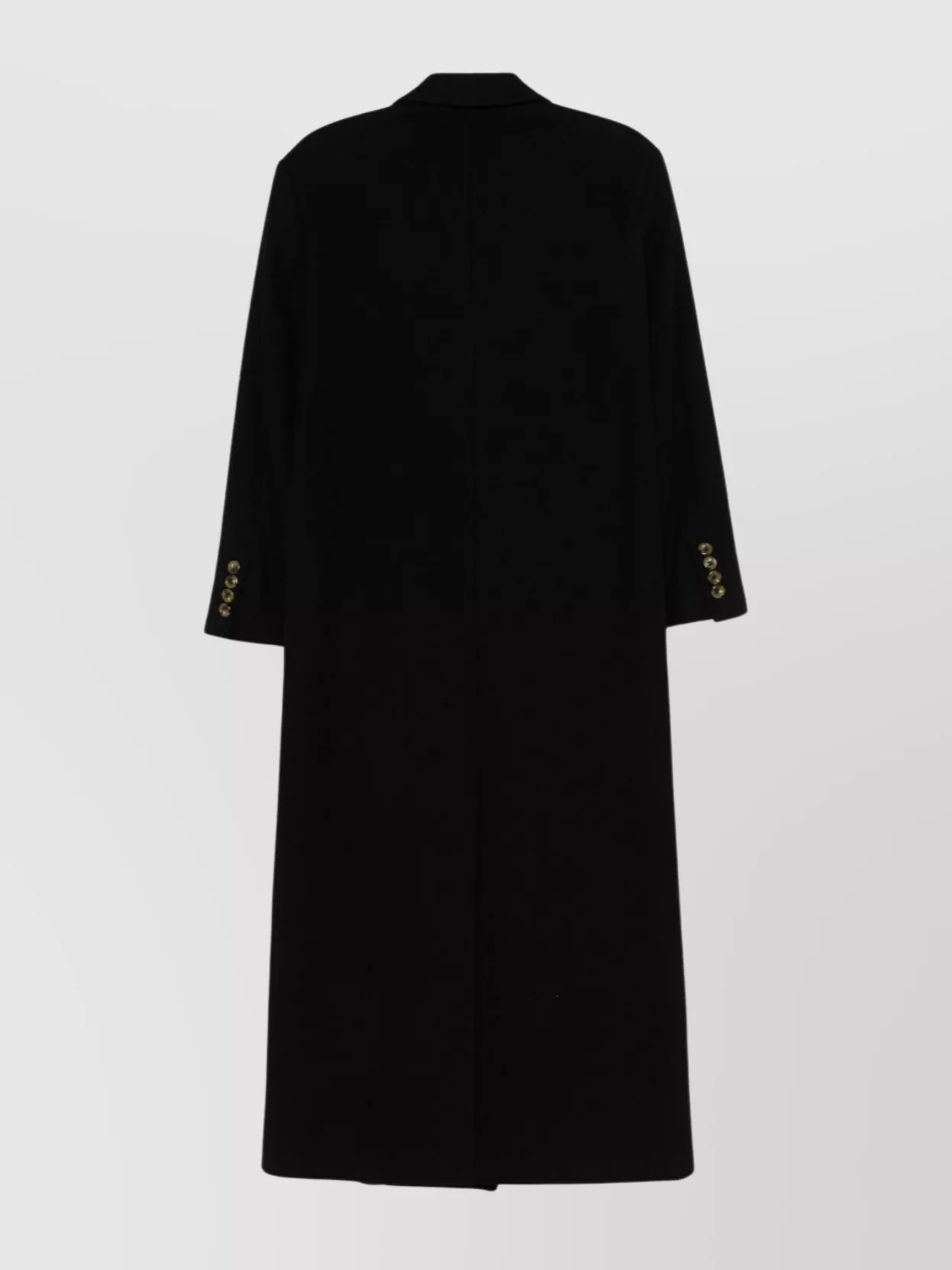 Le Sully Studio Brigitte Longline Coat Button Detailing In Black