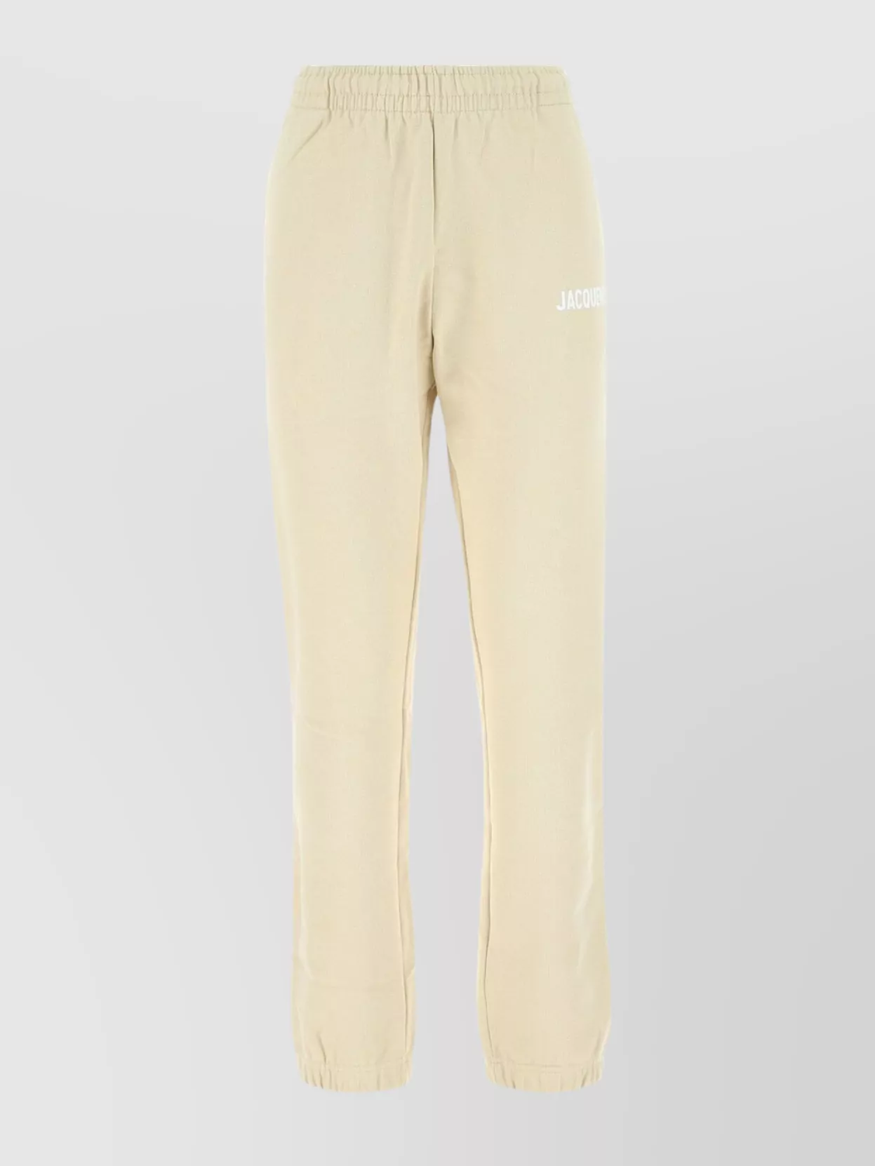 Shop Jacquemus Sand Cotton Joggers With Elasticated Waistband And Cuffs In Yellow