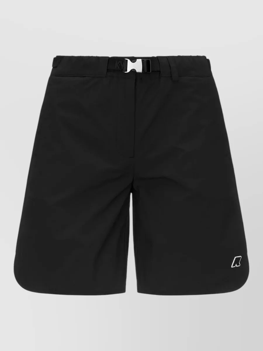 K-way logo-waist knee-length shorts
