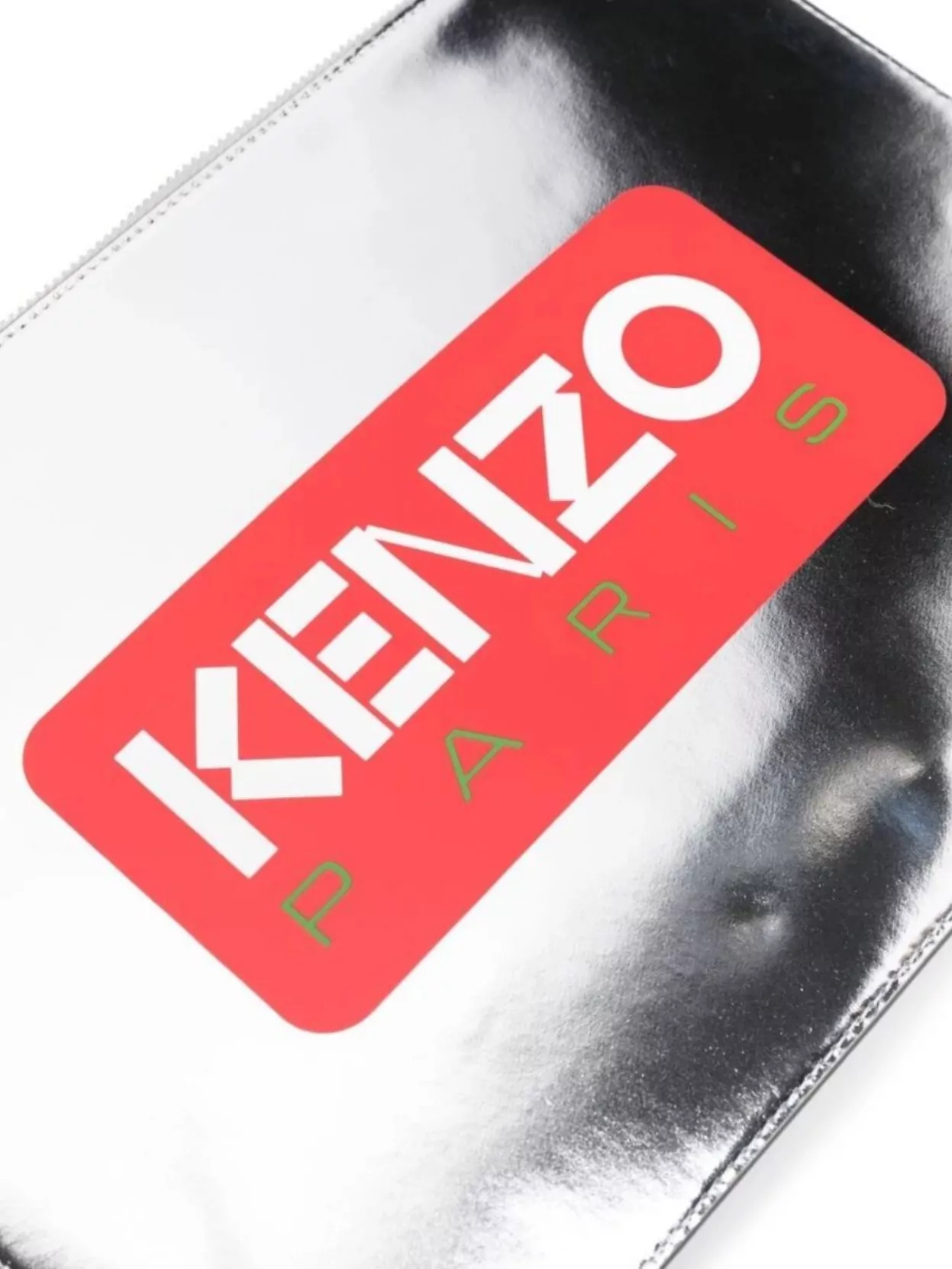 Kenzo Iconic Expansive Leather Clutch Exuding Parisian Charm