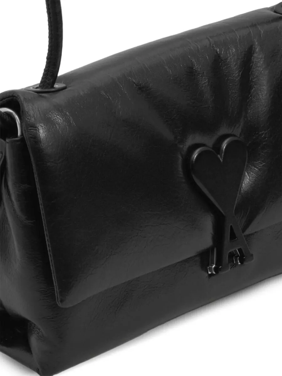 Ami Paris Leather Cross-Body Bag