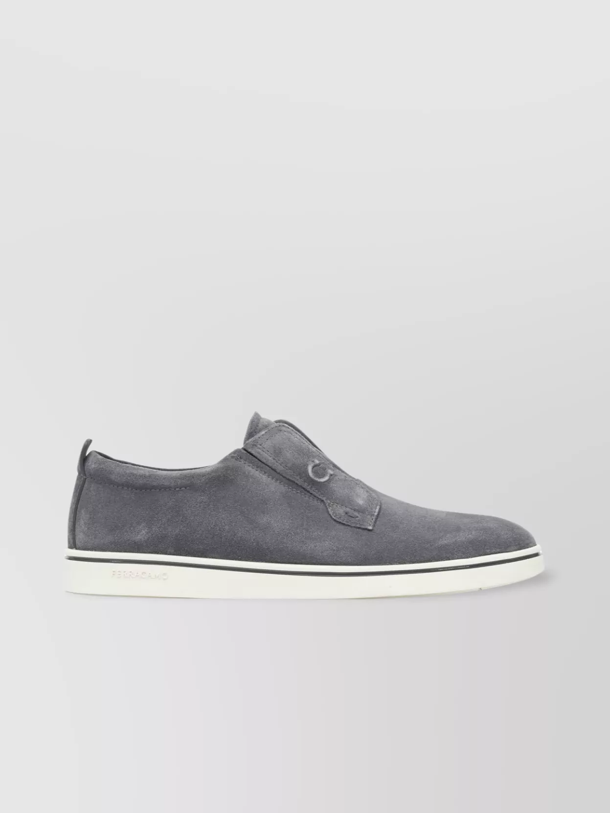 Ferragamo Slip-ons With Round Toe And Suede Upper