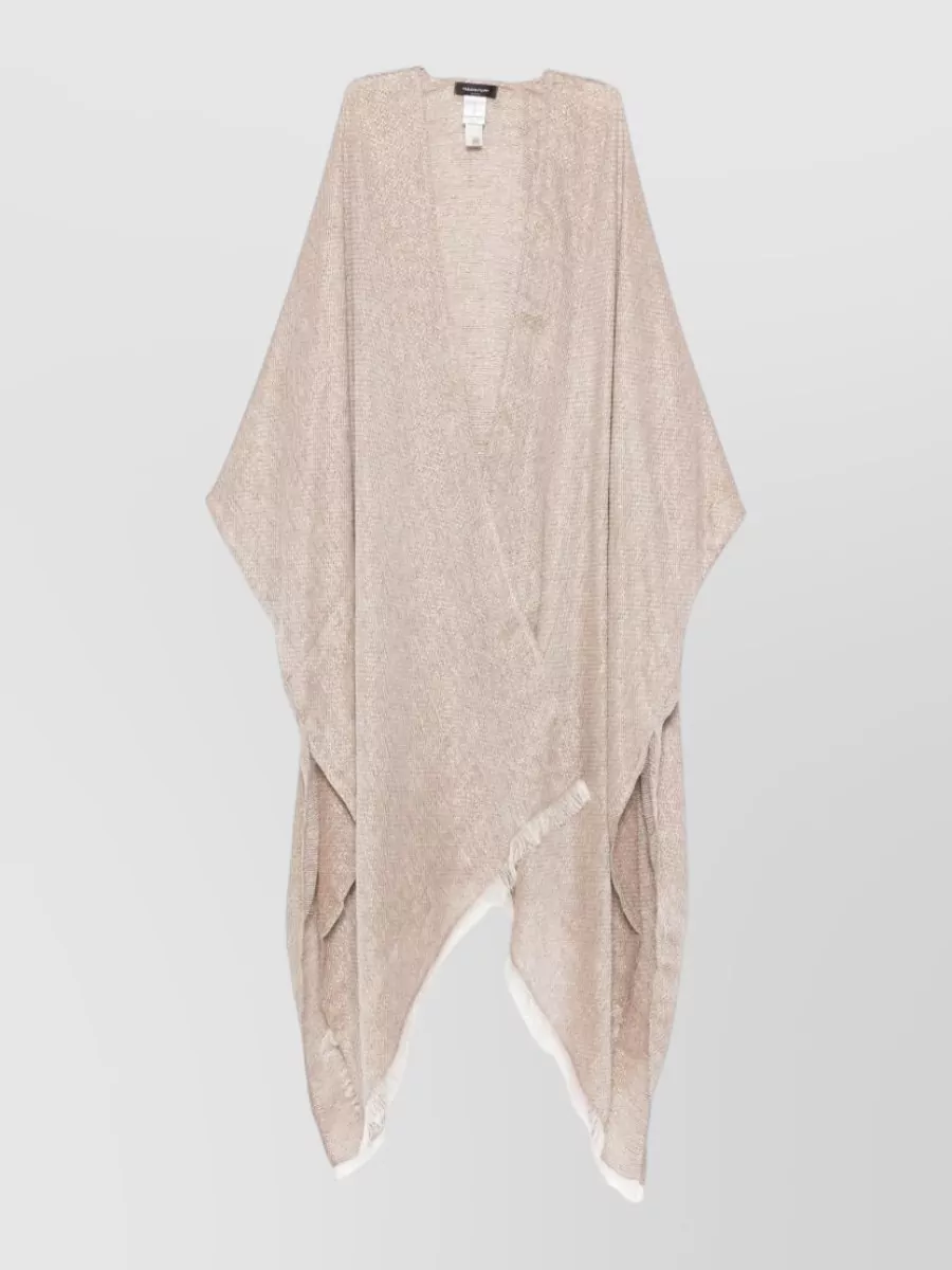 Fabiana Filippi Linen Fringed Poncho