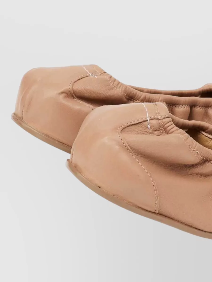 Mm6 Maison Margiela Leather Ballerina Flats