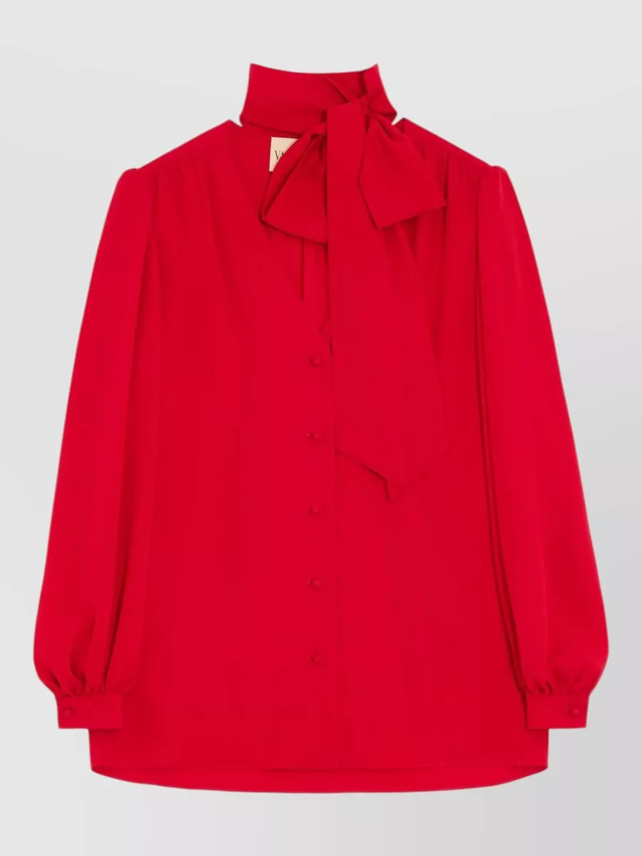 Valentino Garavani silk scarf-neck blouse