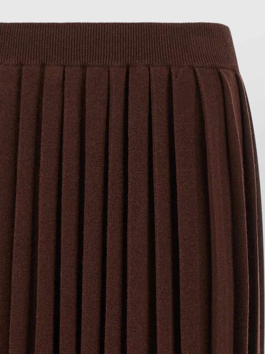 Fabiana Filippi Cashmere Silk Virgin Wool Knitted Pleated Skirt