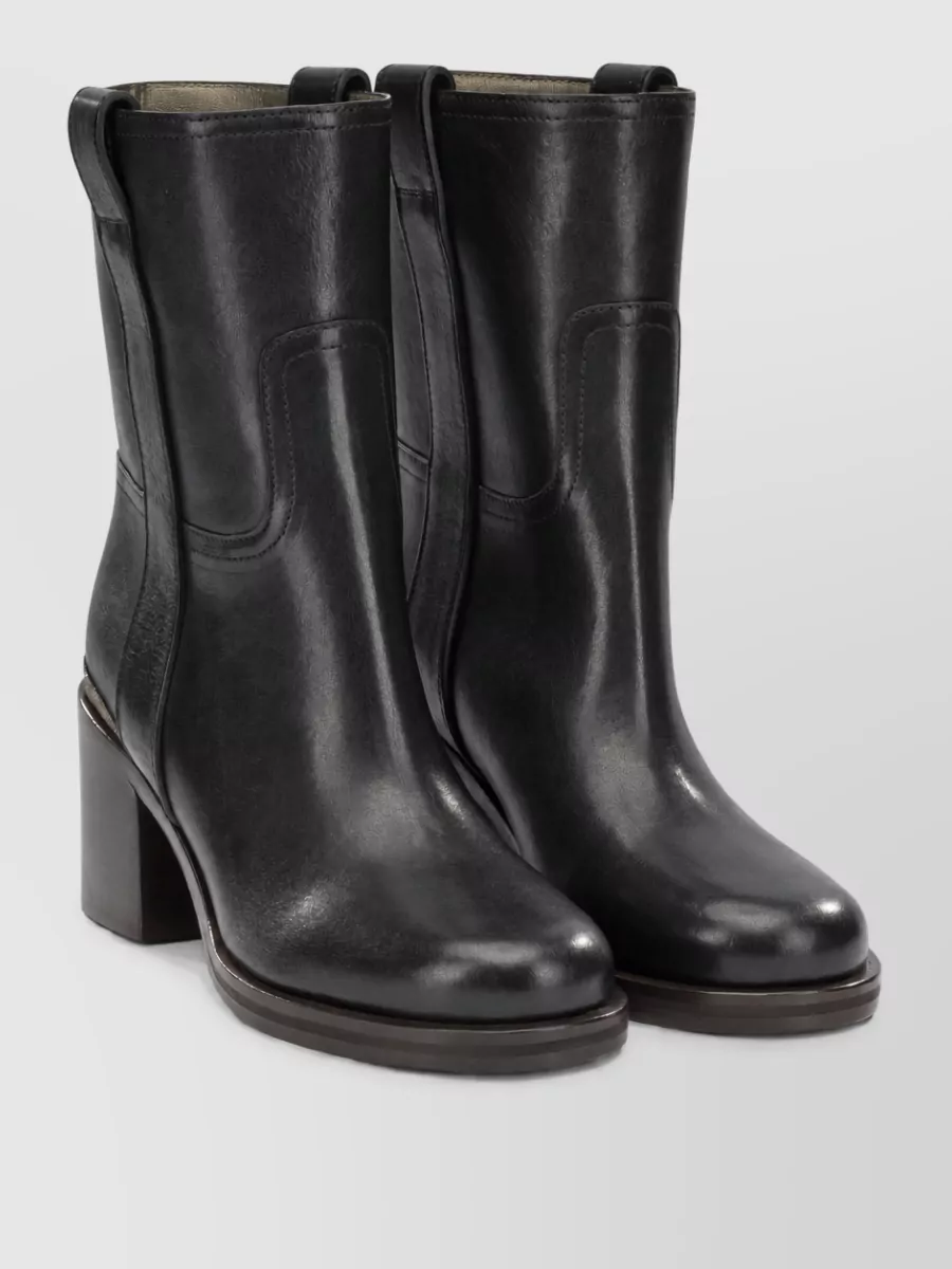Brunello Cucinelli leather ankle boots