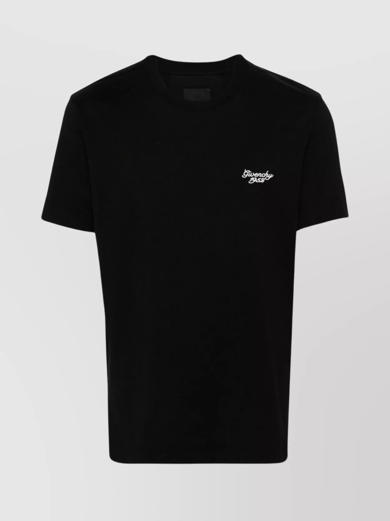 Givenchy Crew Neck Cotton Jersey Texture T-shirt In Black