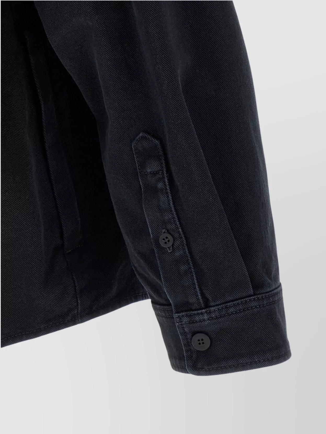 Balenciaga Denim Overshirt Hooded Chest Pocket