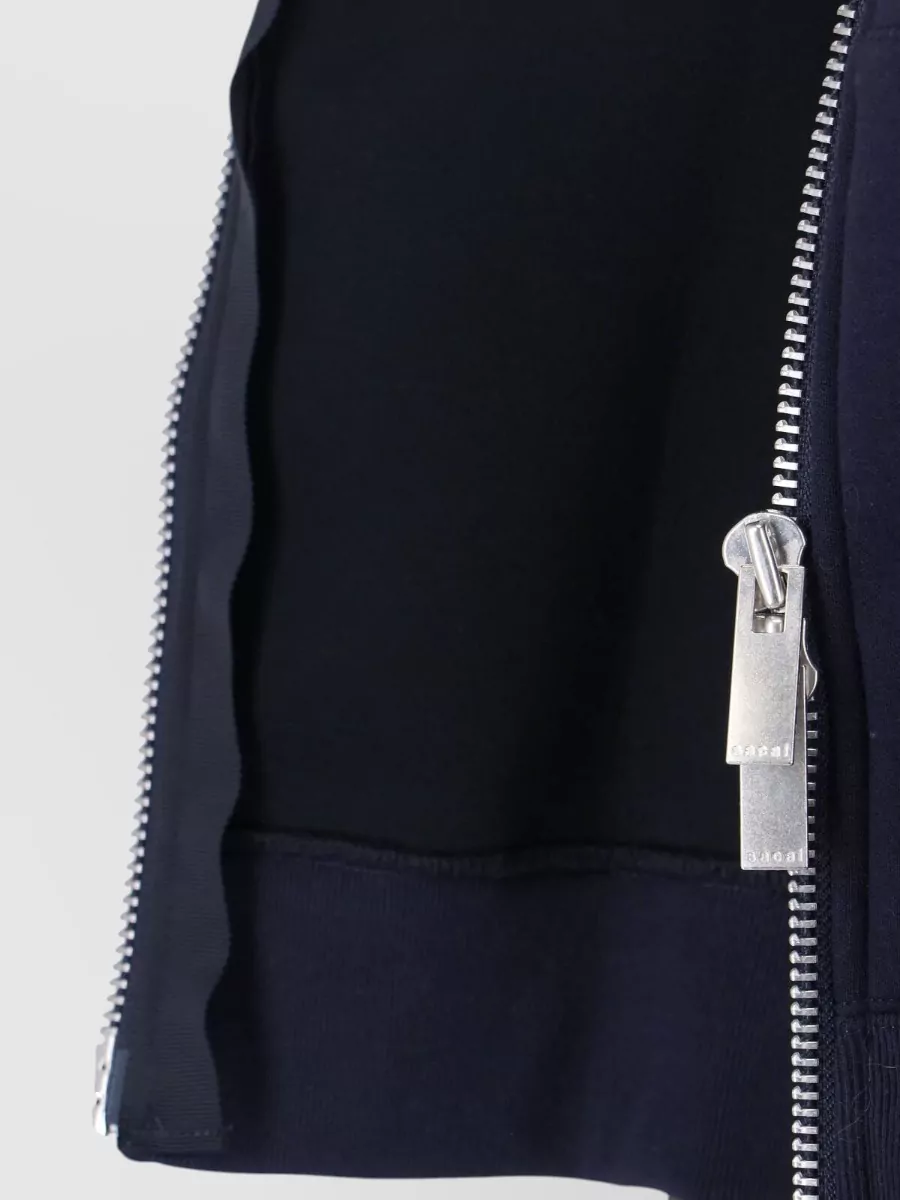 Sacai Cotton Blend Zip Hoodie