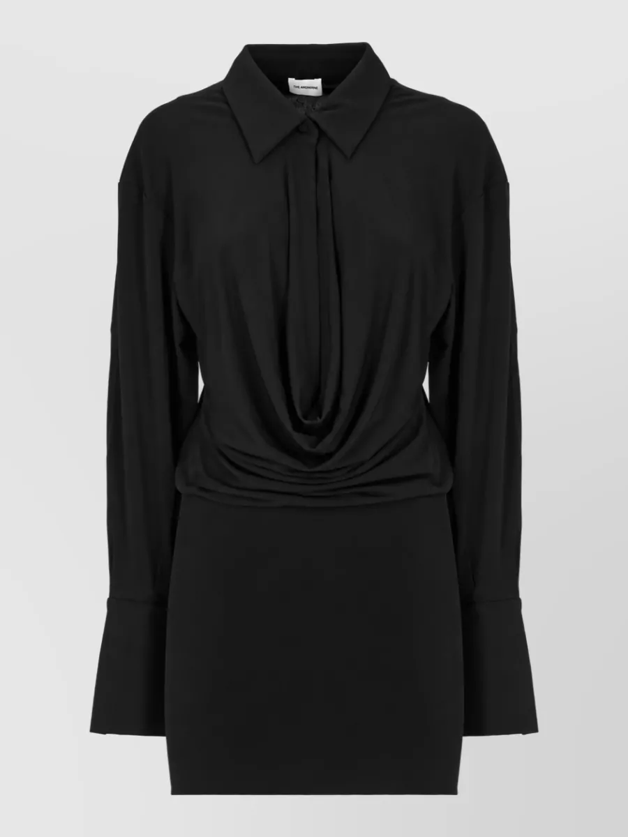 The Andamane draped long sleeve dress