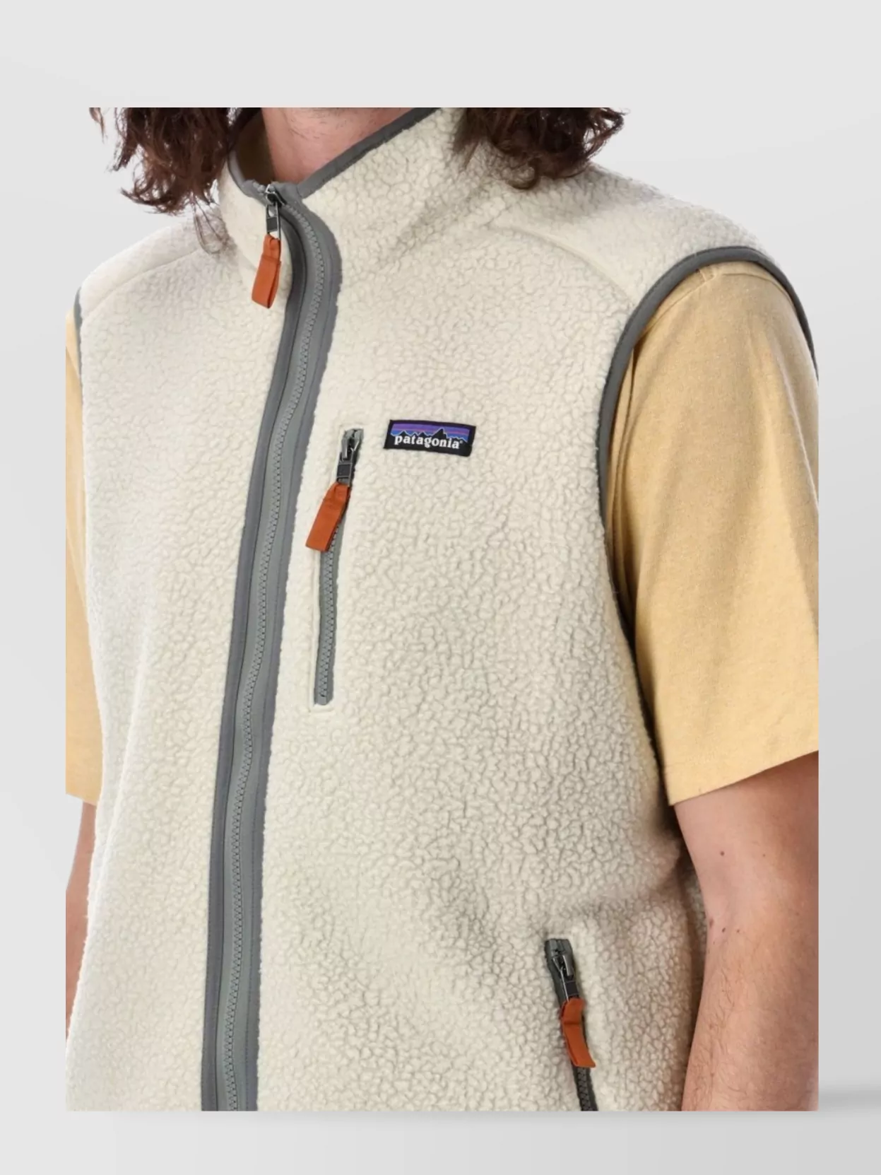 Patagonia Shearling Vest With Pockets And Trim