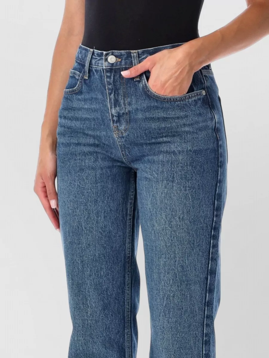 The Frankie Shop Denim High-Rise Straight-Leg Jeans