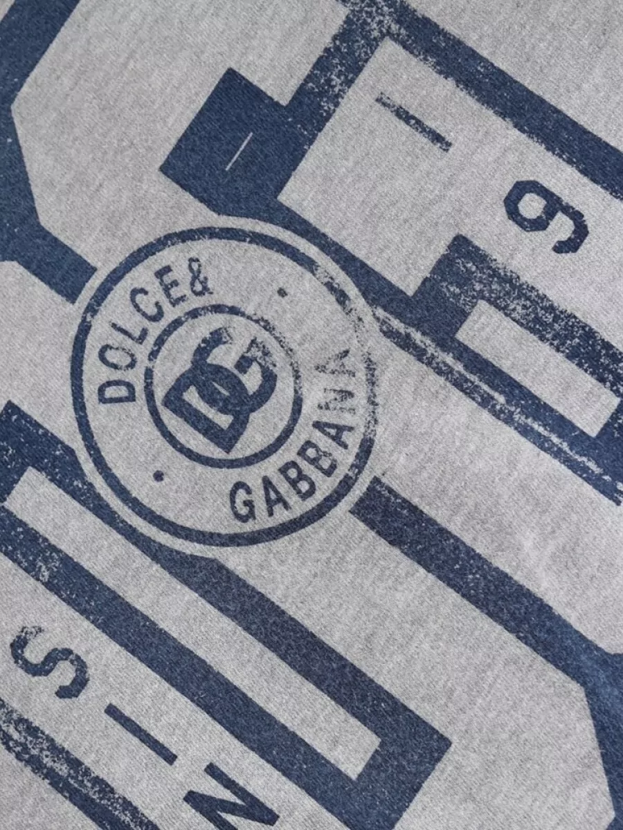 Dolce&Gabbana Cotton Logo Print Crew Neck T-Shirt