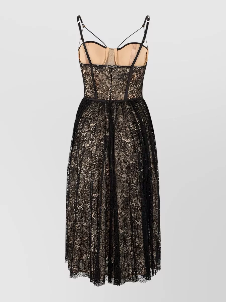Elisabetta Franchi Lace Midi Dress