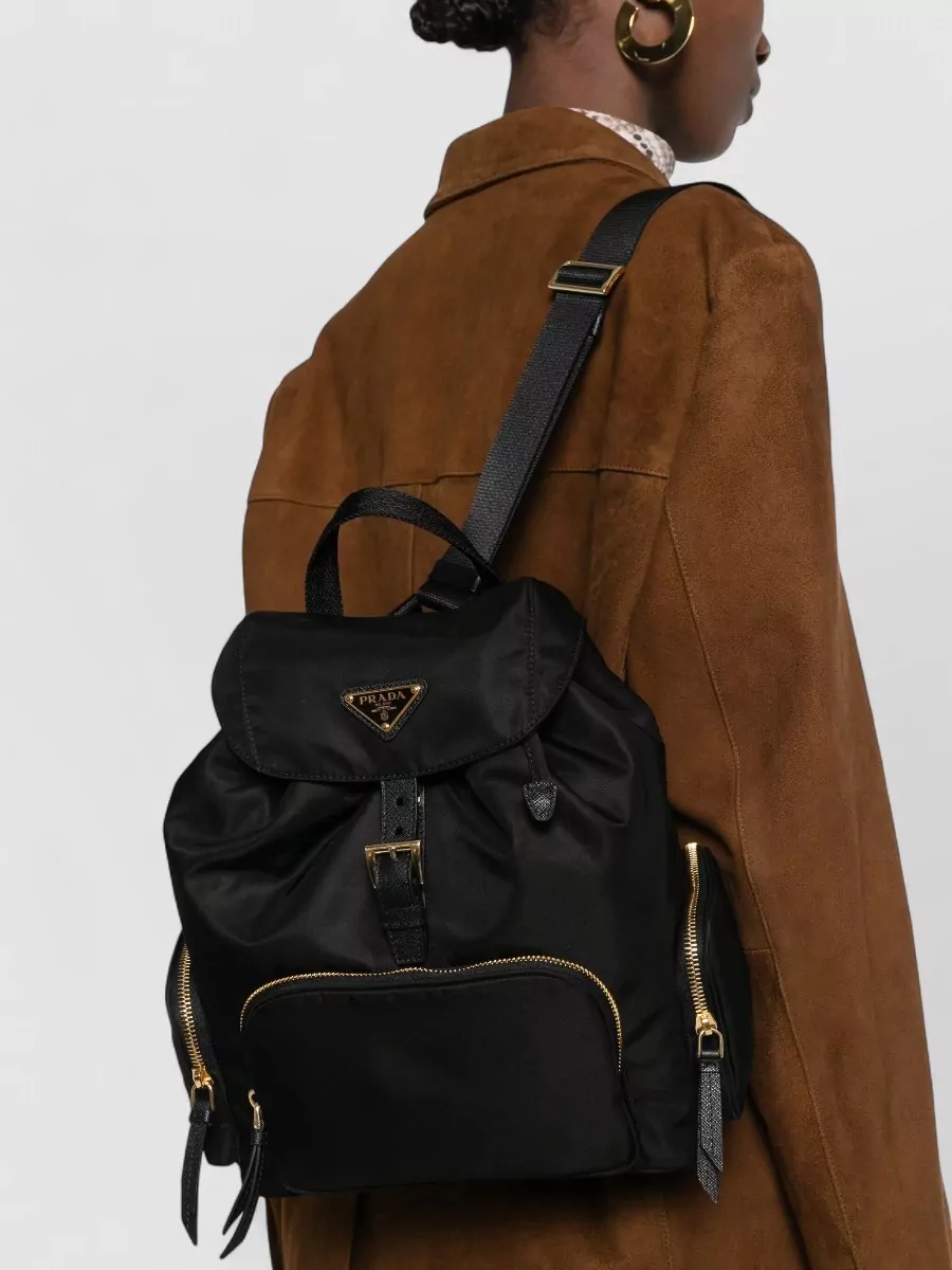 Prada Functional Backpack With Adjustable Straps And Pocket