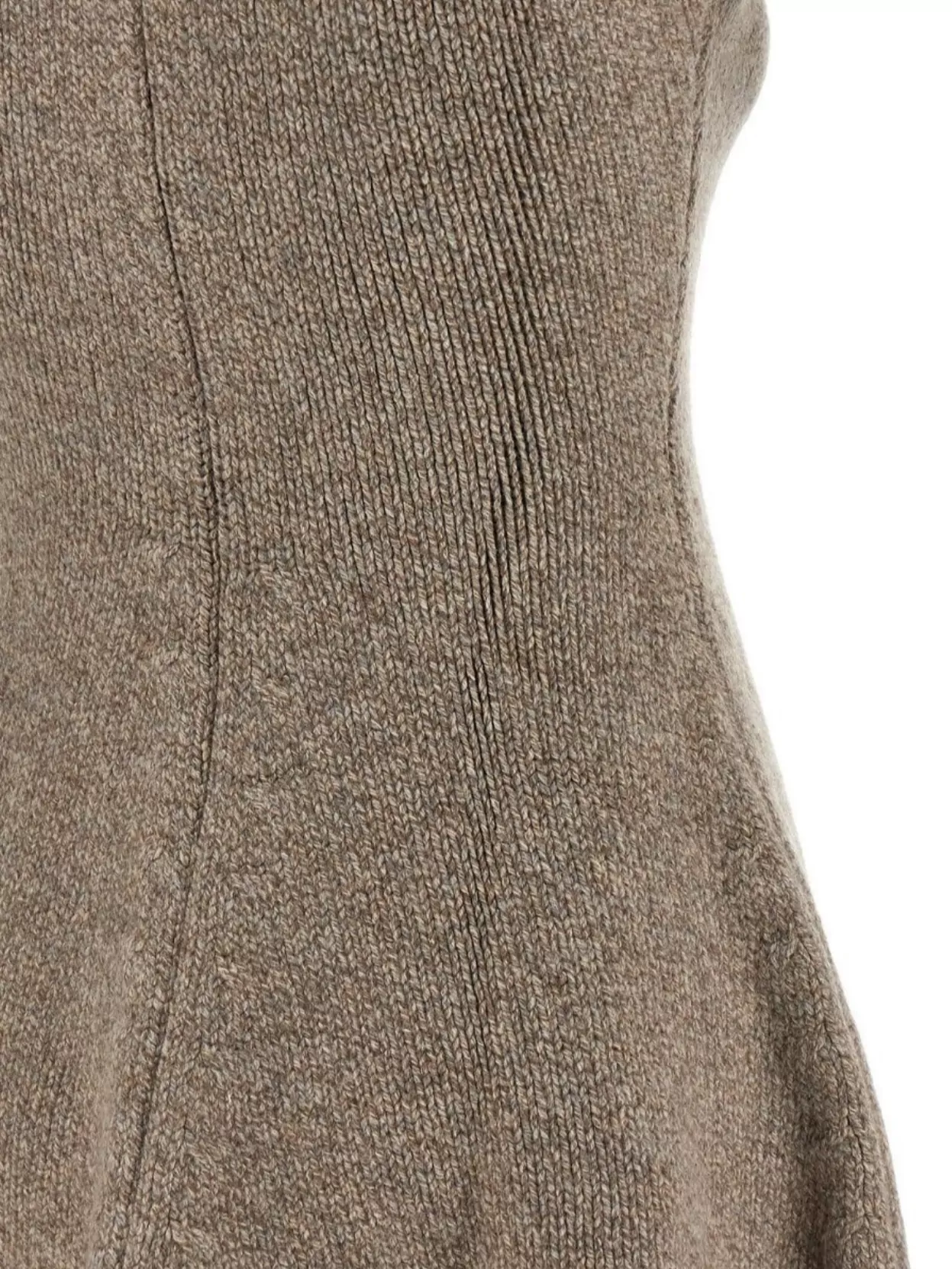 Magda Butrym Marled Knit Skater Dress In Beige