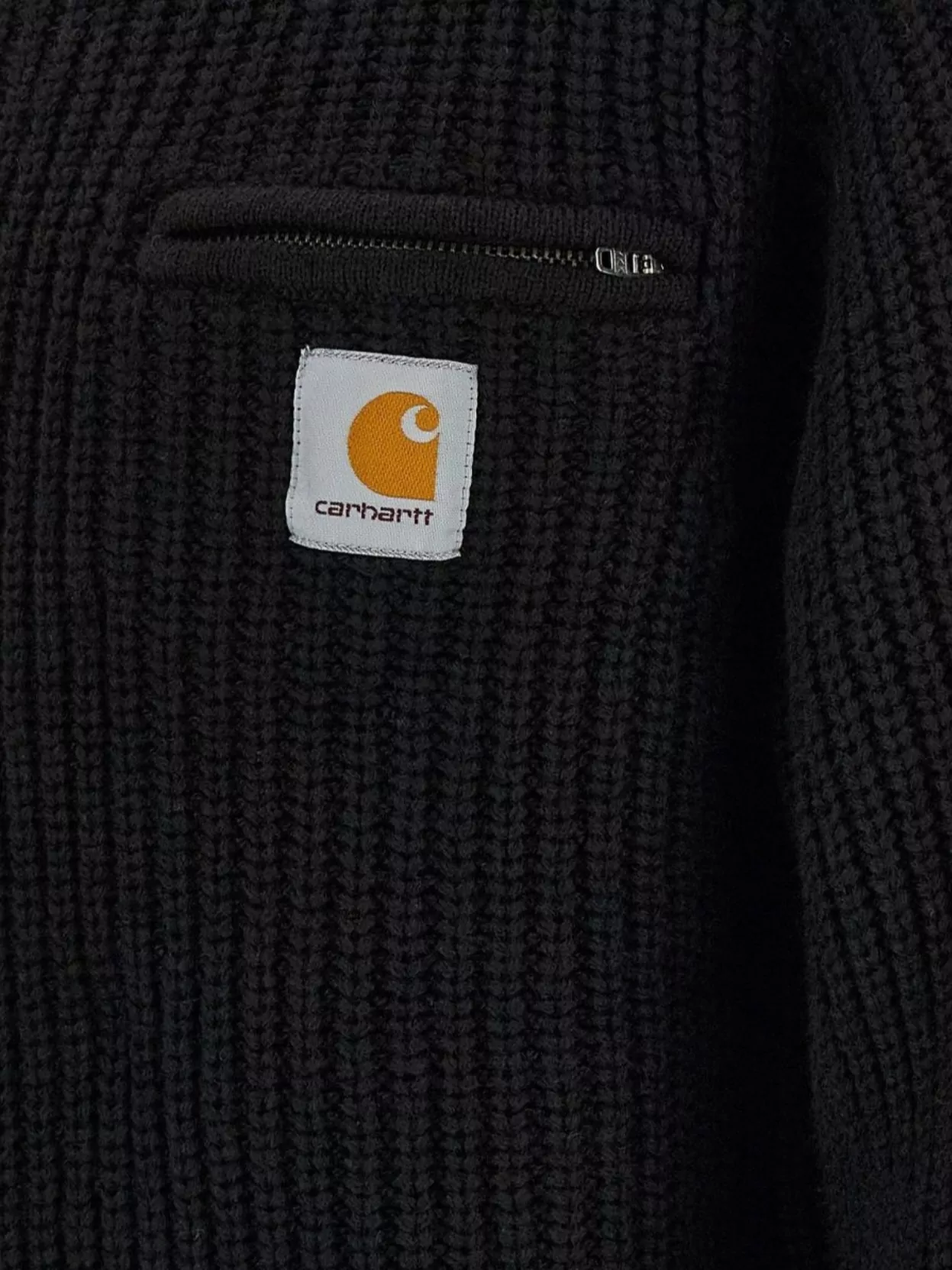 Carhartt Wip Half Zip Sweater Ribbed Texture