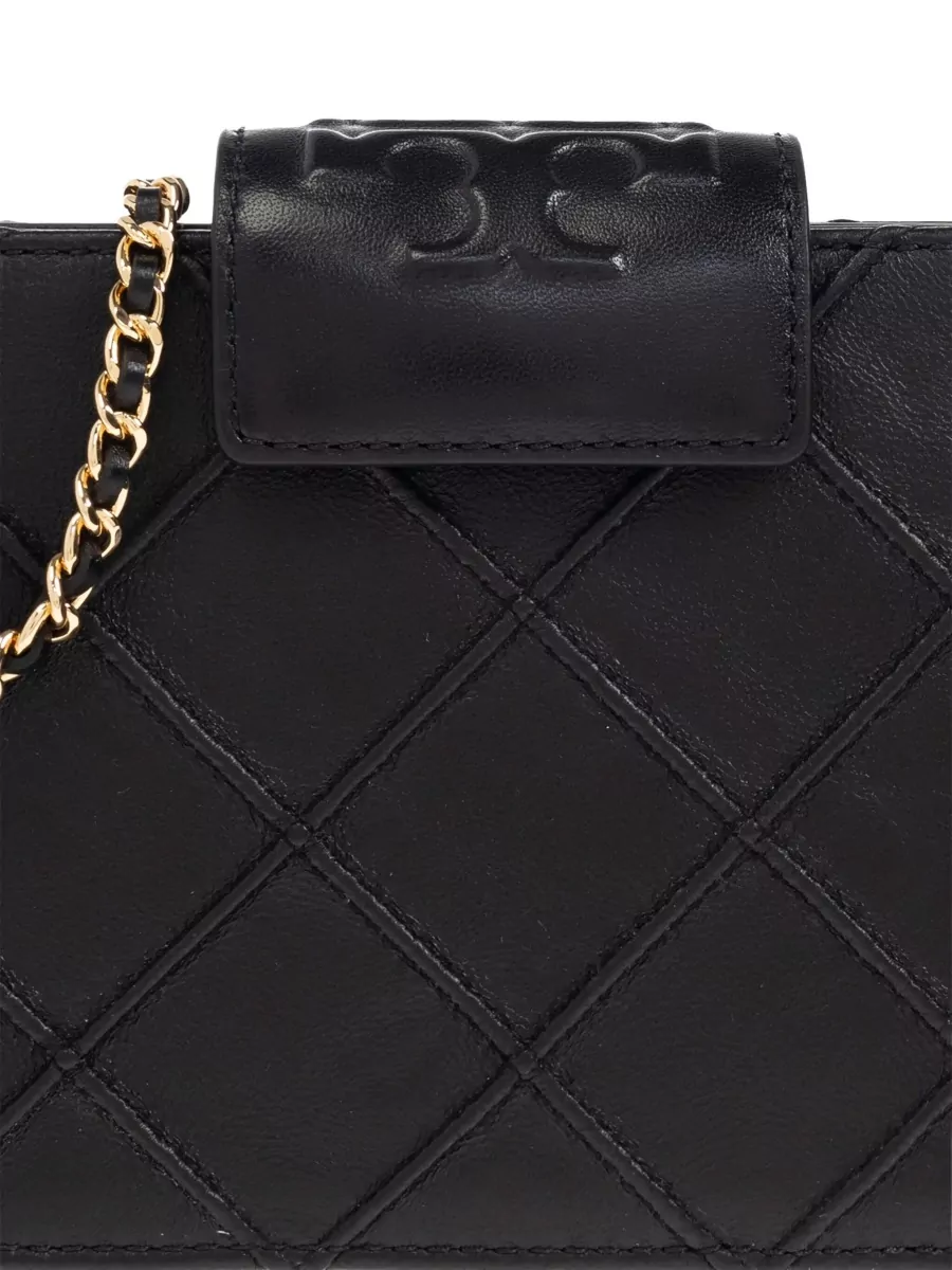 Tory Burch Fleming Mini Leather Quilted Chain Wallet