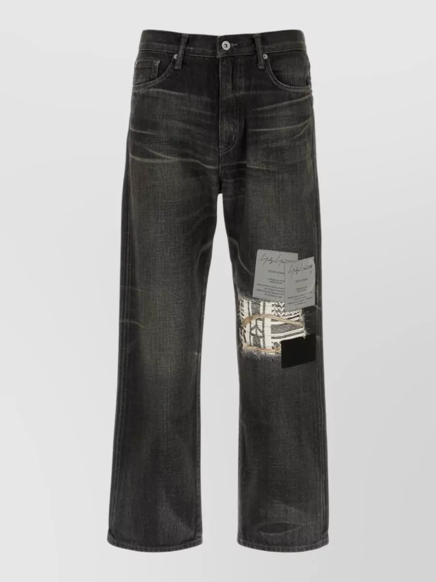 Yohji Yamamoto denim straight-leg trousers