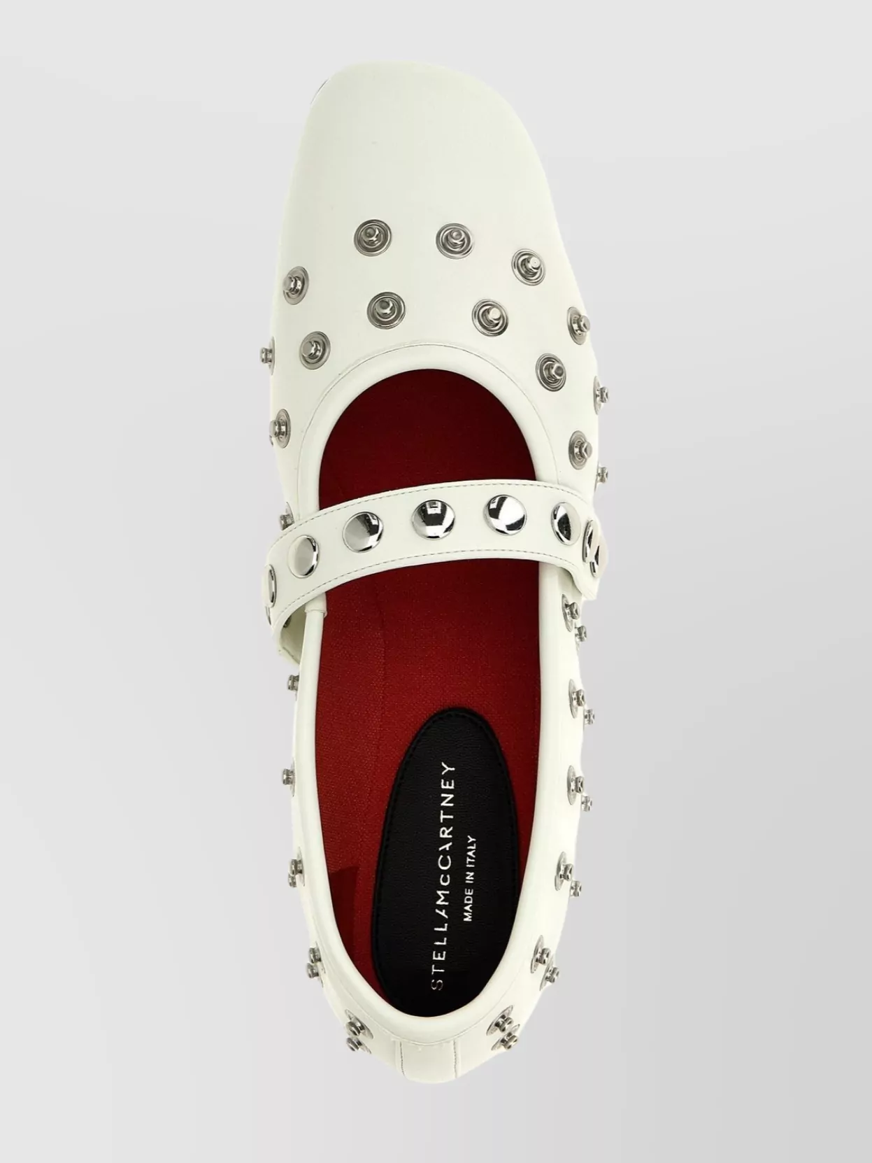 Stella Mccartney "Ryder" Square Toe Studded Ballet Flats