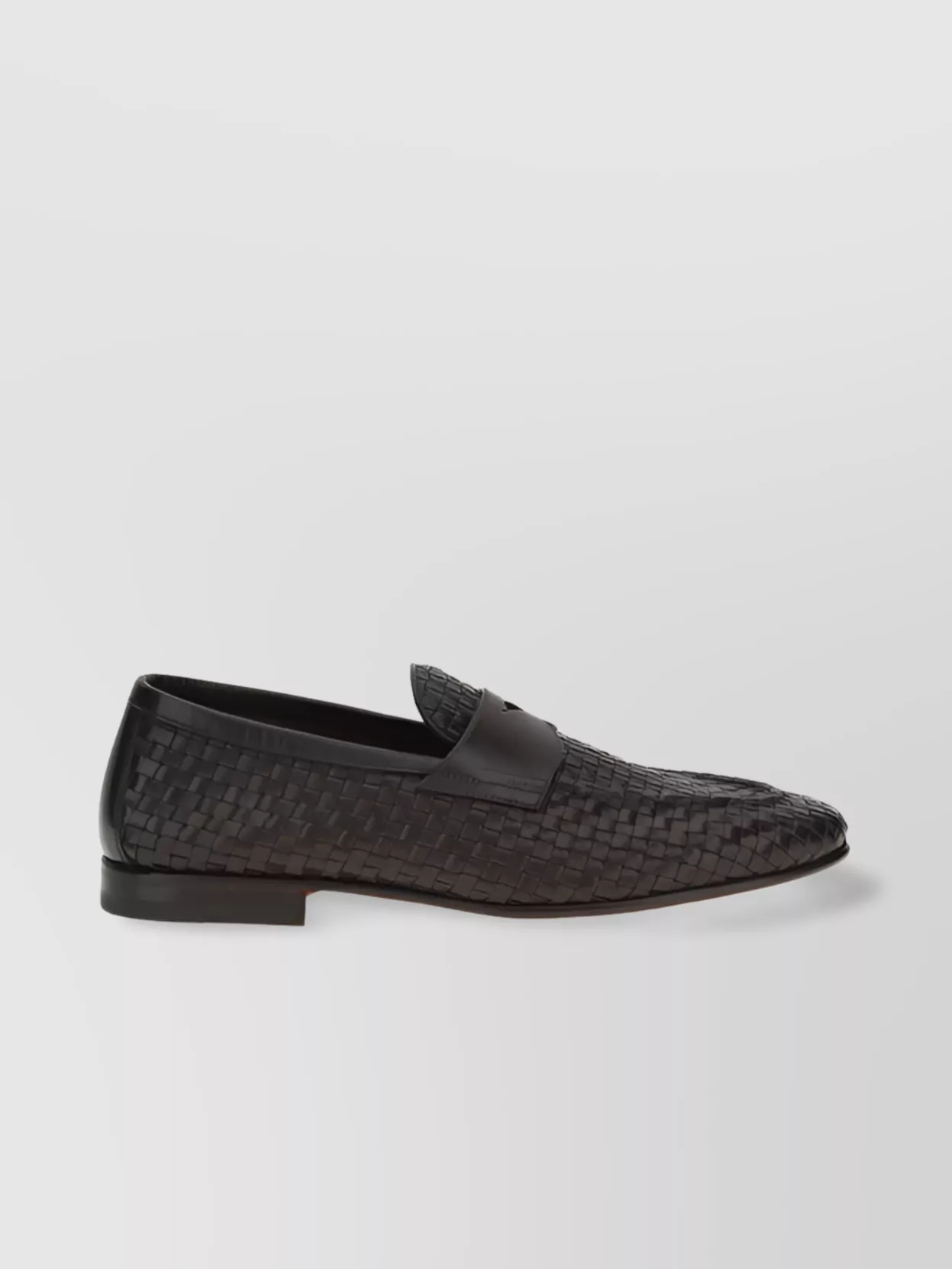 Santoni Tapered Leather Penny Loafers