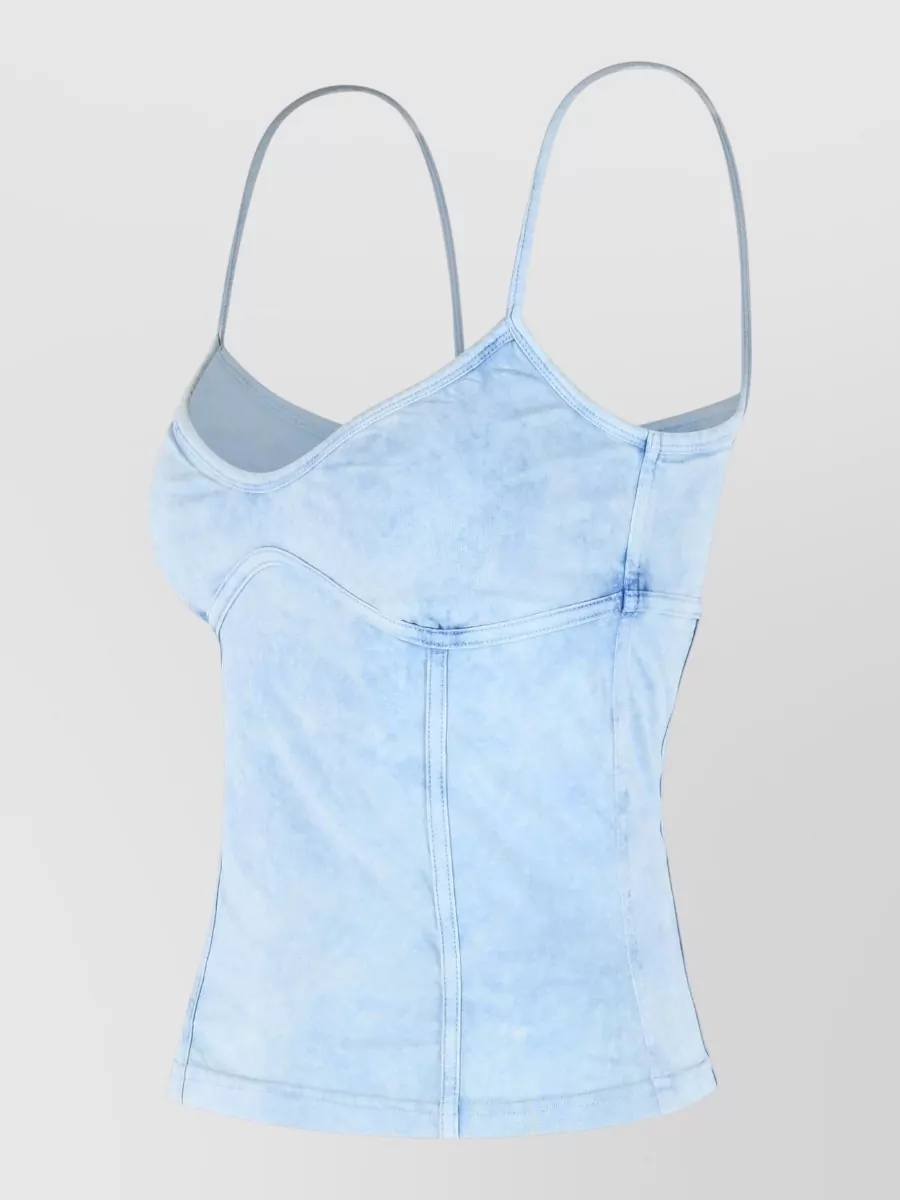 Diesel Ony Stretch Cotton Cropped Tank Top