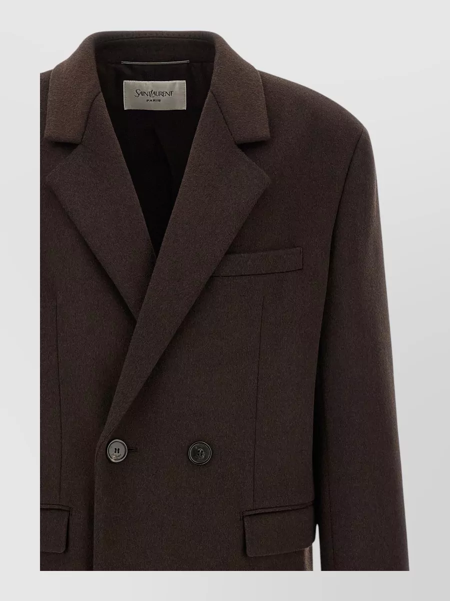 Saint Laurent Wool Double-Breasted Coat