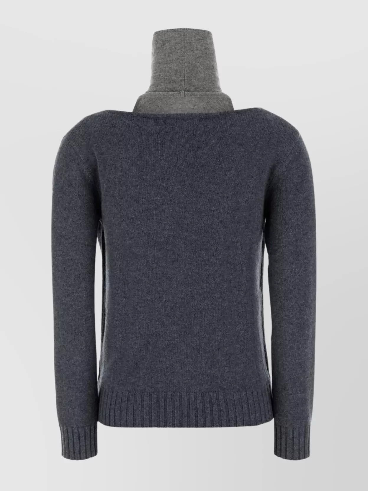 Gimaguas Wrap Design Long Sleeve Knit Top In Gray
