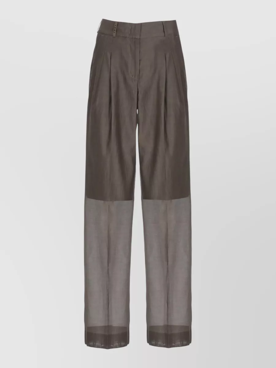 Peserico Silk Wide-Leg Trousers