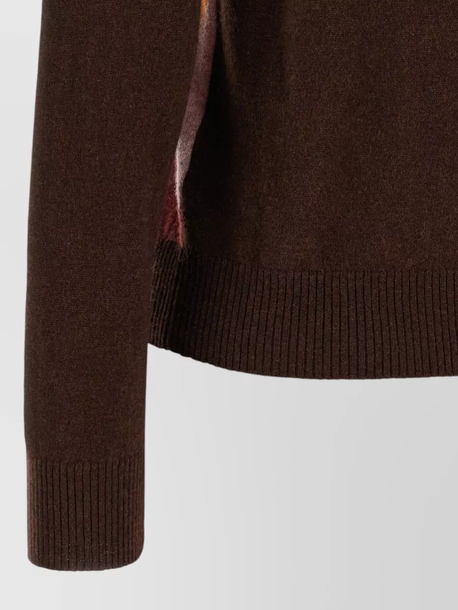 Ballantyne Cashmere Diamond-Intarsia Crewneck Sweater