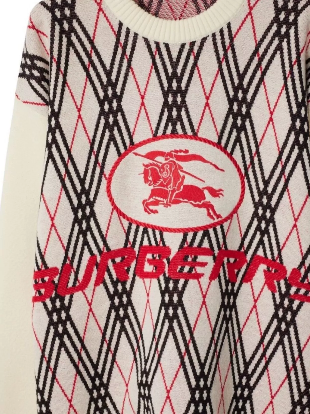 Burberry Argyle Pattern Crew Neck Sweater