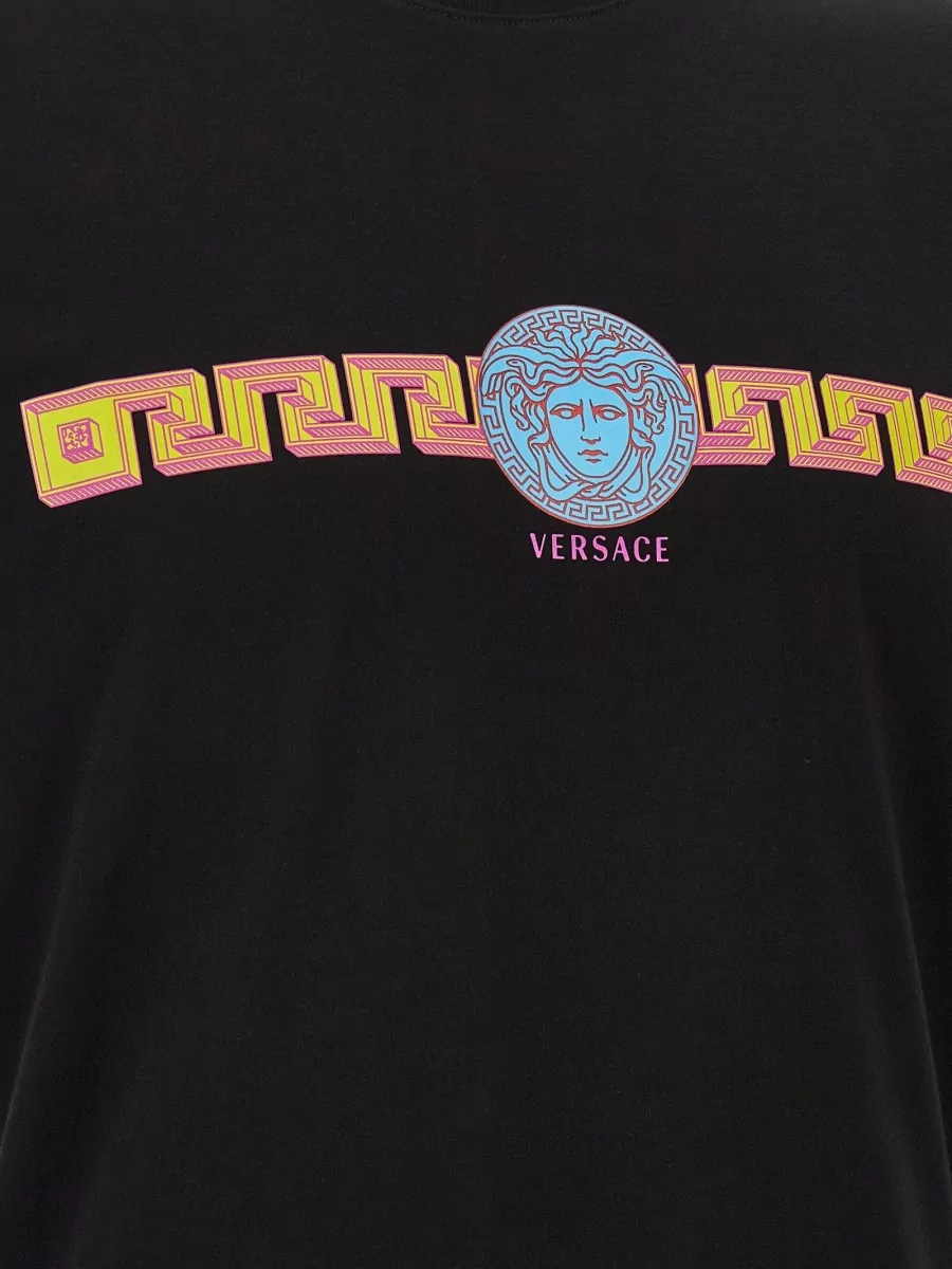 Versace Cotton Slim-Fit Printed Short-Sleeve T-Shirt
