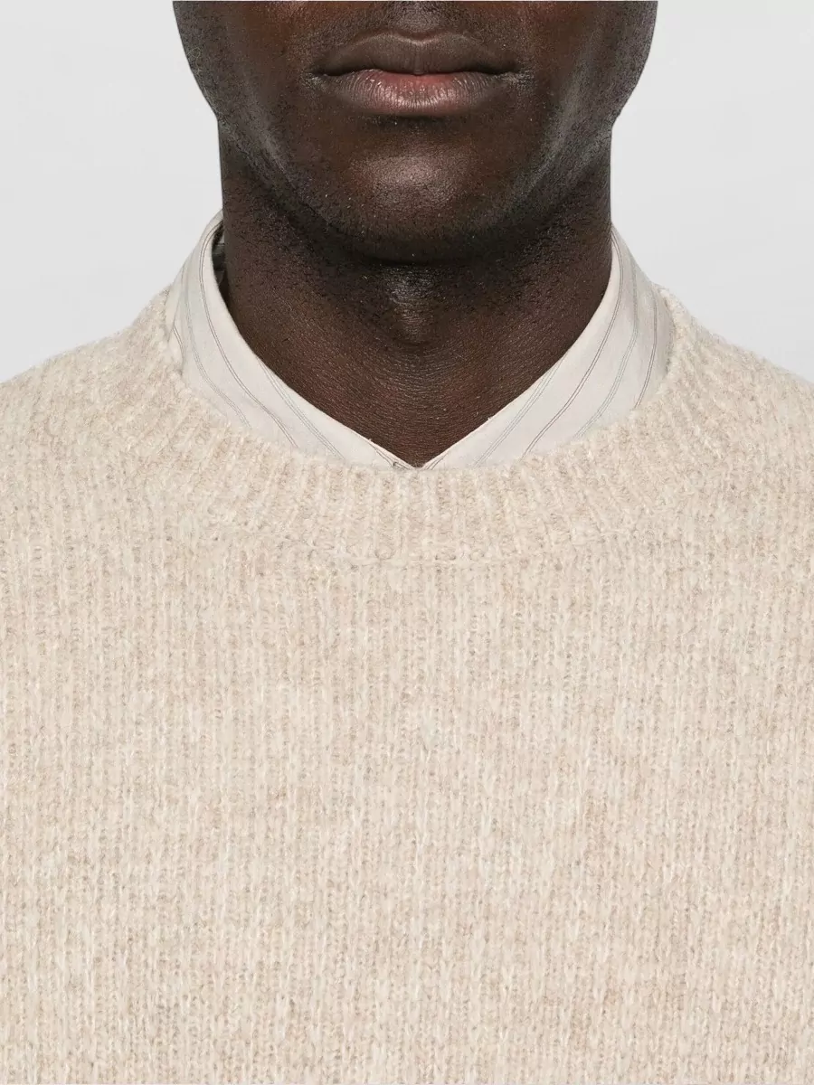 Sunflower Yak Alpaca Ribbed Crewneck Sweater
