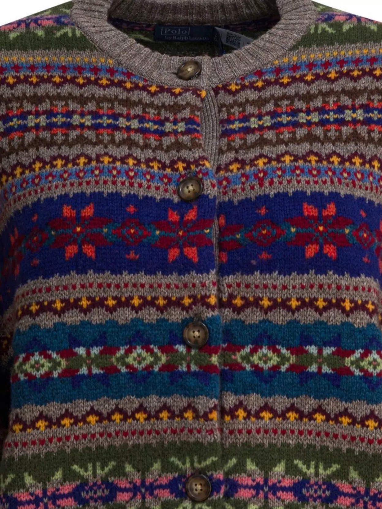 Polo Ralph Lauren Knit Cardigan With Fair Isle Design