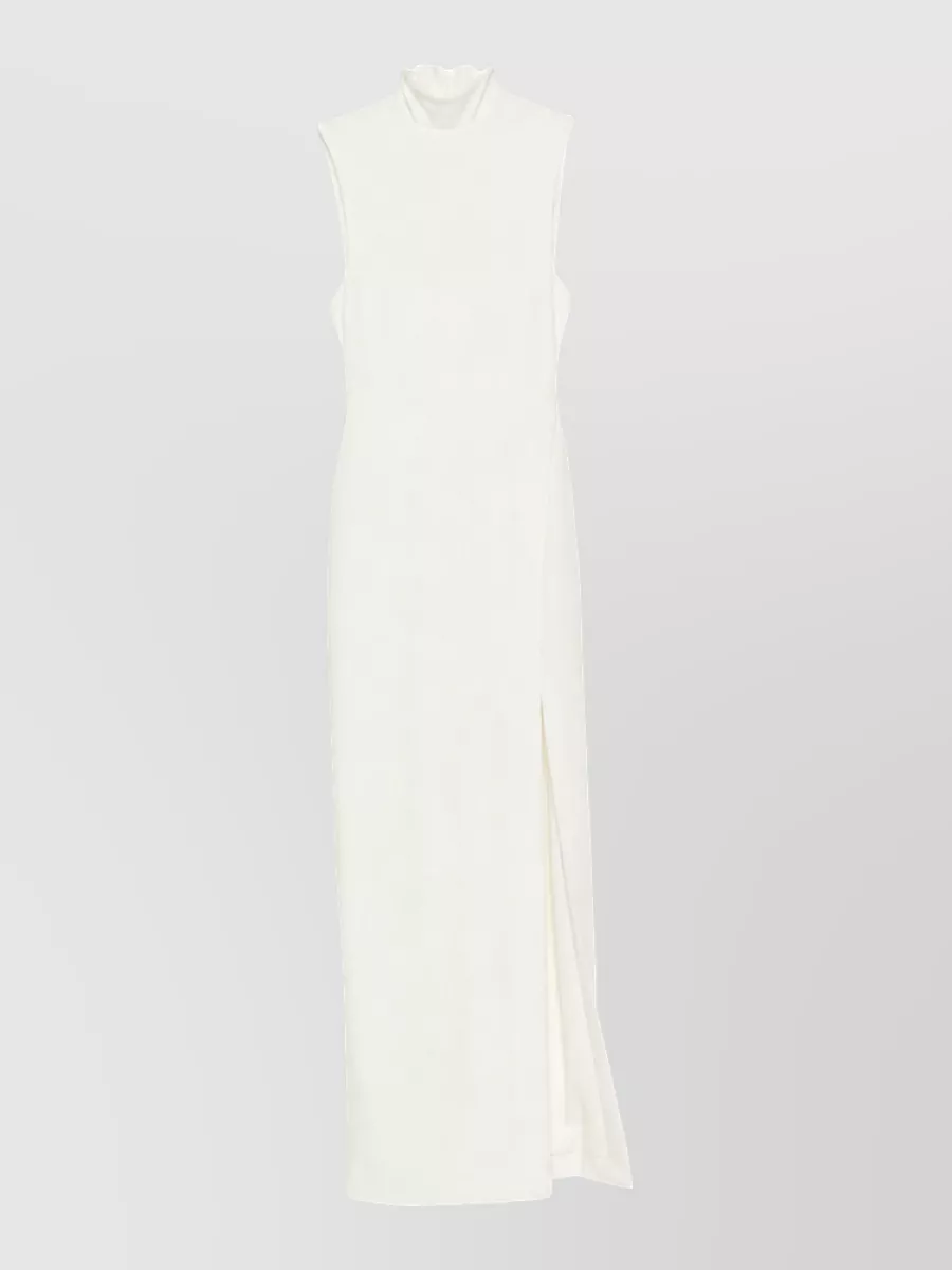 Solace London Sleeveless high neck side slit maxi dress