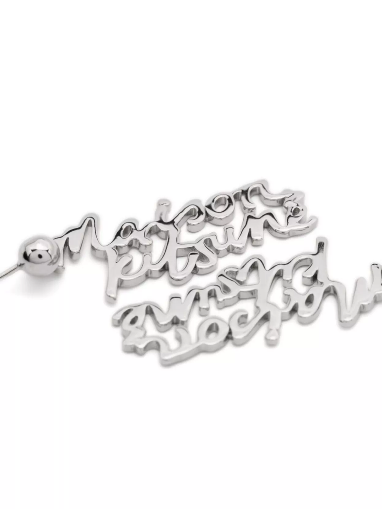 Maison Kitsuné Handwritten Logo Dangling Earrings