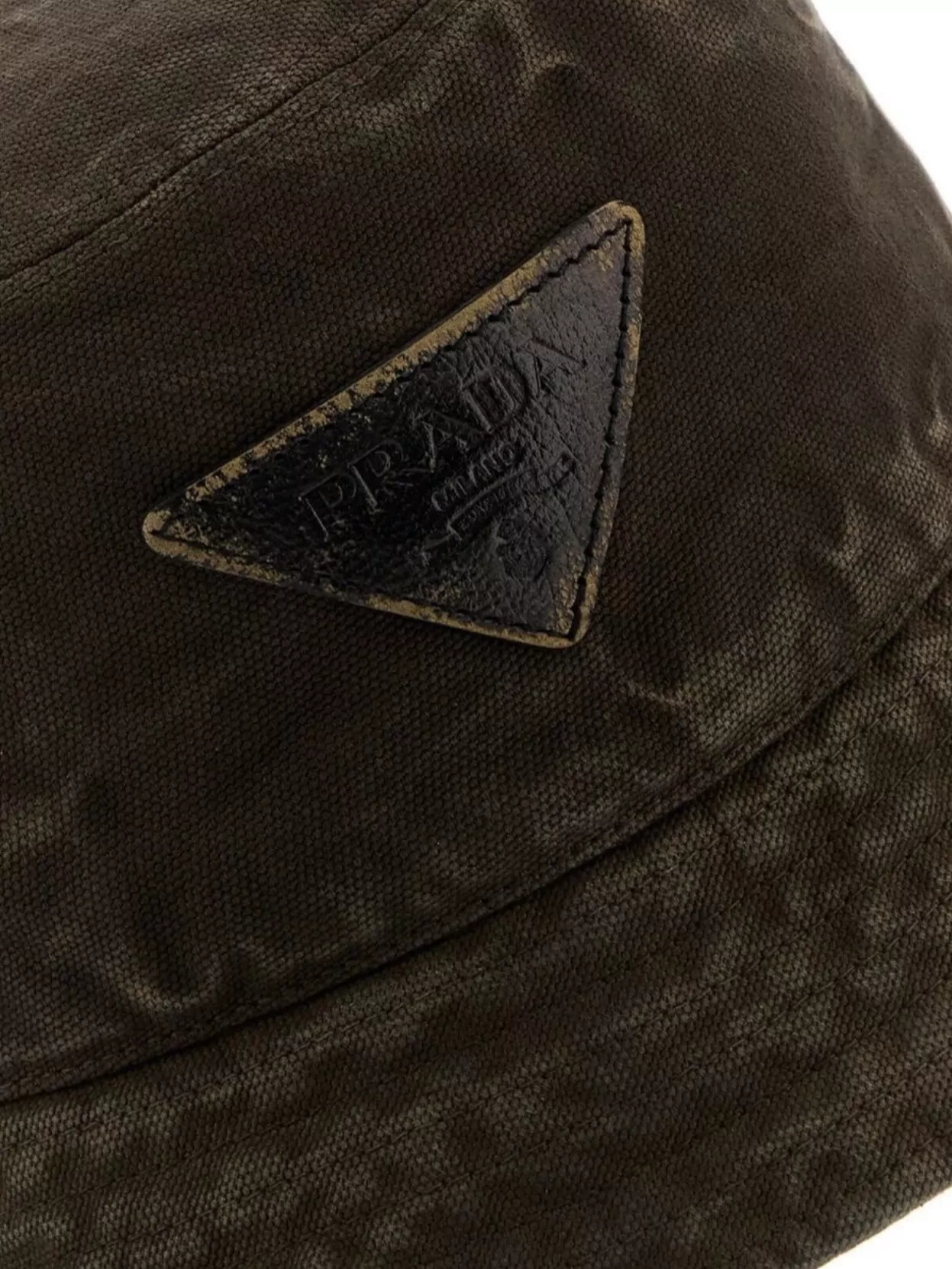 Prada Black Cotton Bucket Hat