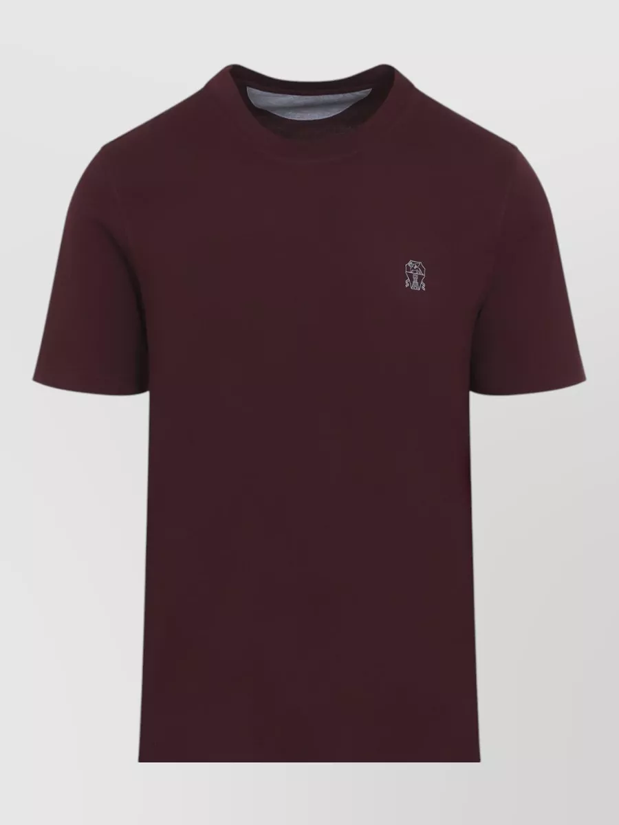 Brunello Cucinelli Cotton Logo-Print Crew-Neck T-Shirt