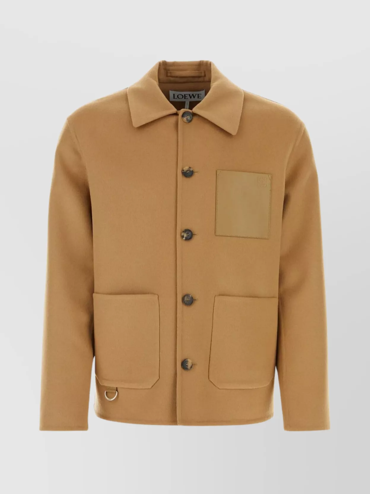 Shop Loewe Wool And Cashmere Blend Jacket With Drop Shoulders
