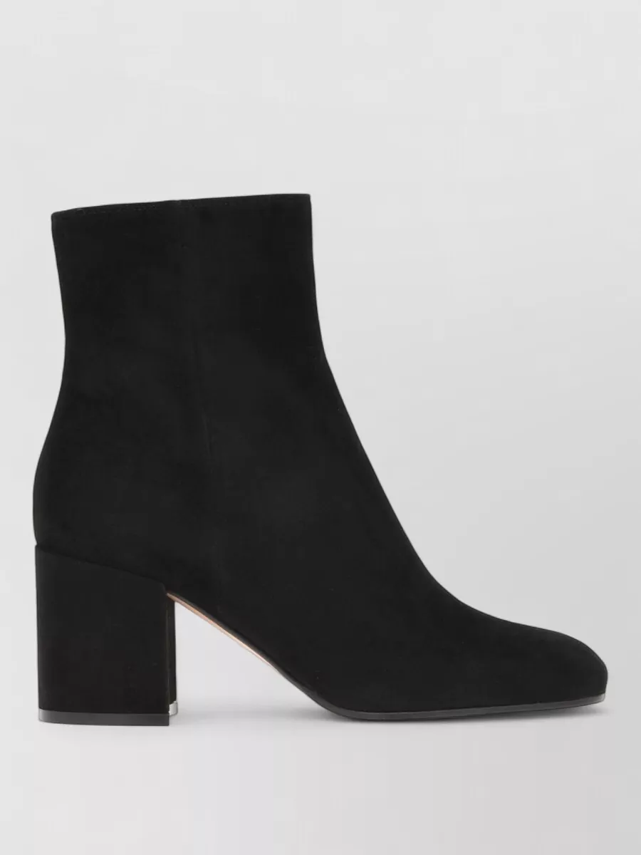 Gianvito Rossi Suede Leather Leopard-Print Ankle Boots