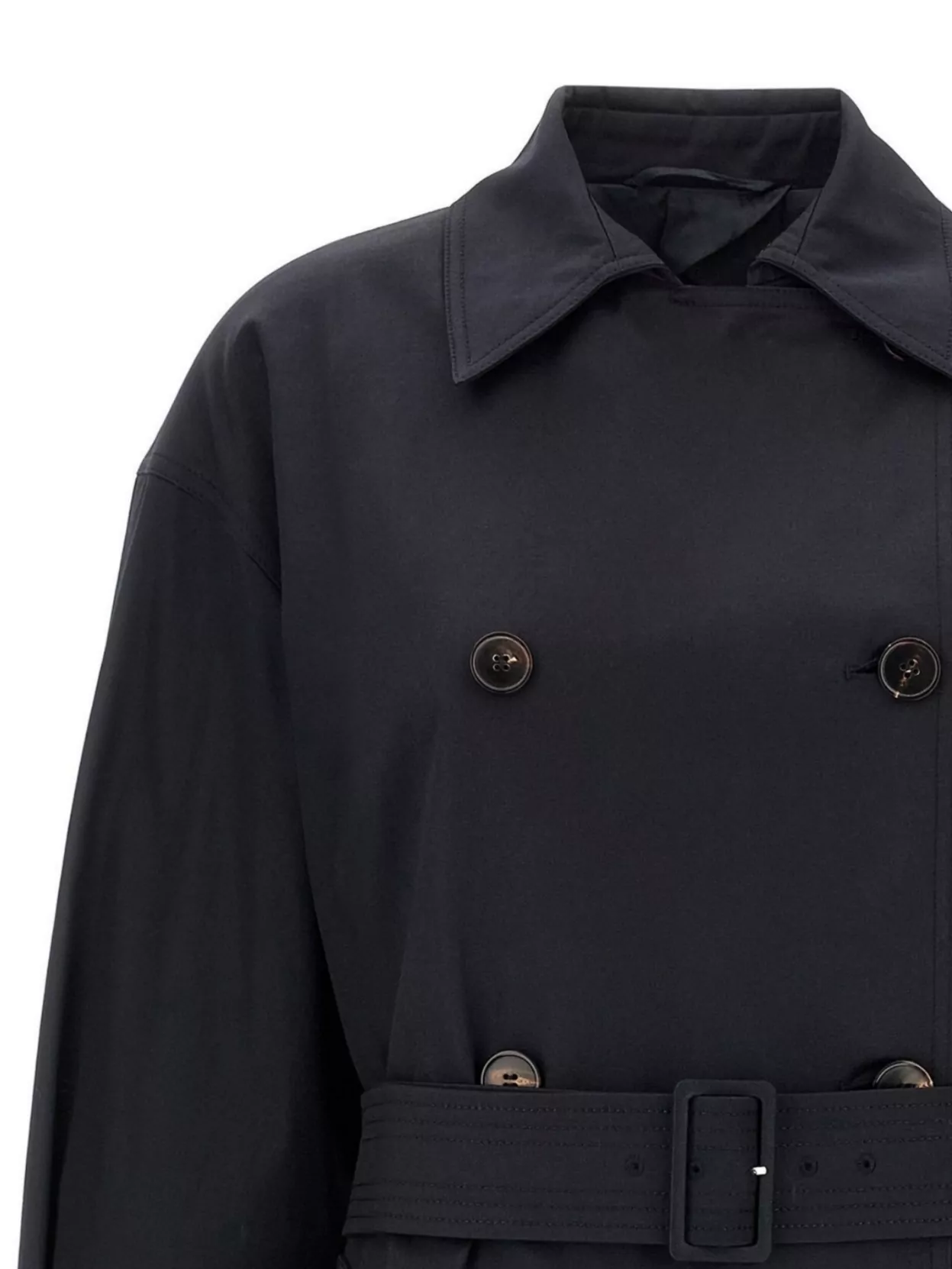 S Max Mara 'ebrien' Long Double-breasted Trench Coat With Belted Waist